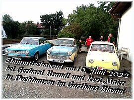 Banner GFG-Stammtischabend in Puchhausen