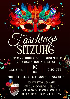 Banner Faschingssitzung