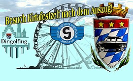Banner Teilnahme am Kirta-Auszug in Dingolfing Altstadt