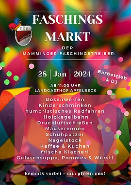 Banner Faschingsmarkt