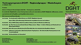 Banner Zweites Halbjahresprogramm der DGHT-Regionalgruppe Niederbayern