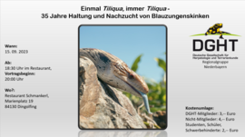 Banner Einmal Tiliqua, immer Tiliqua: 35 Jahre Haltung und Nachzucht von Blauzungenskinken