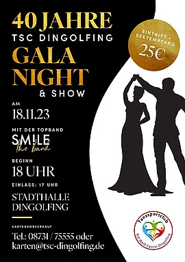 Banner 40 Jahre TSC - Gala Night