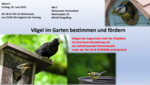 Logo Fachvortrag: Vögel im Garten bestimmen und fördern