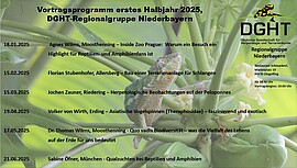 Banner Vortragsprogramm erstes Halbjahr 2025 DGHT-Regionalgruppe Niederbayern